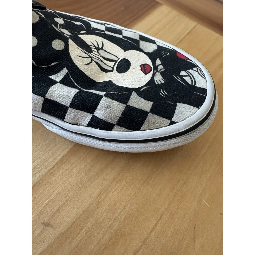 Vans X Disney Mickey & Minnie Sneaker Flames Slip On Classic Skate Kids Size 1.5